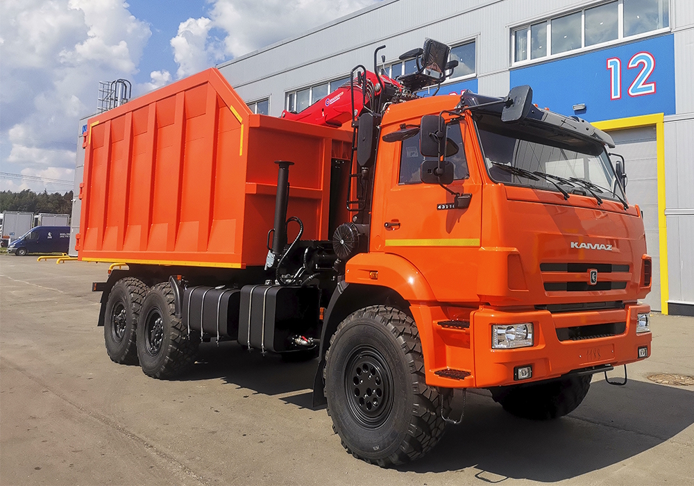 Ломовоз КАМАЗ 43118-48 с КМУ ВЕЛМАШ ВМ10-74М